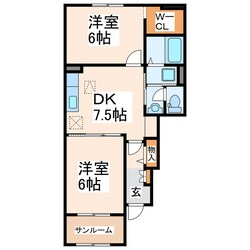 健軍町駅 車移動23分  9km 1階の物件間取画像